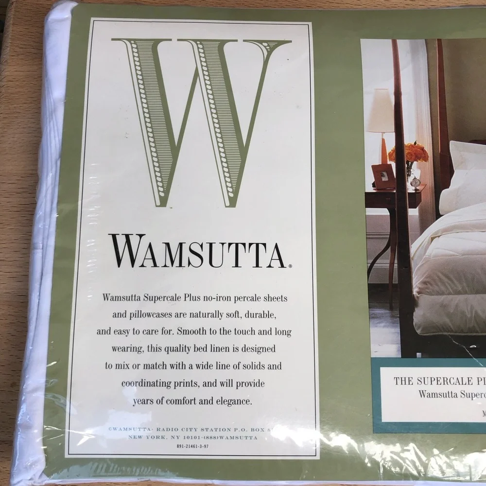 Wamsutta Supercale Plus 200 Thread Count Vintage Made USA White Twin Flat Sheet